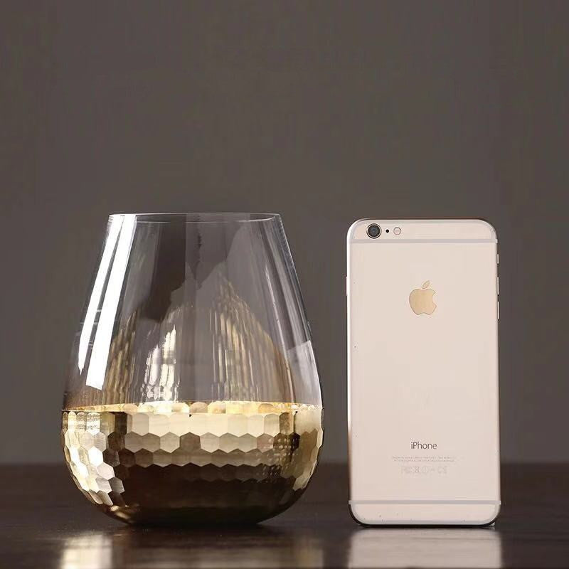 Nordic Modern Minimalist Light Luxury Carved Ground Glass Vase Decoration Table Flower Arrangement Hydroponic Flower Device